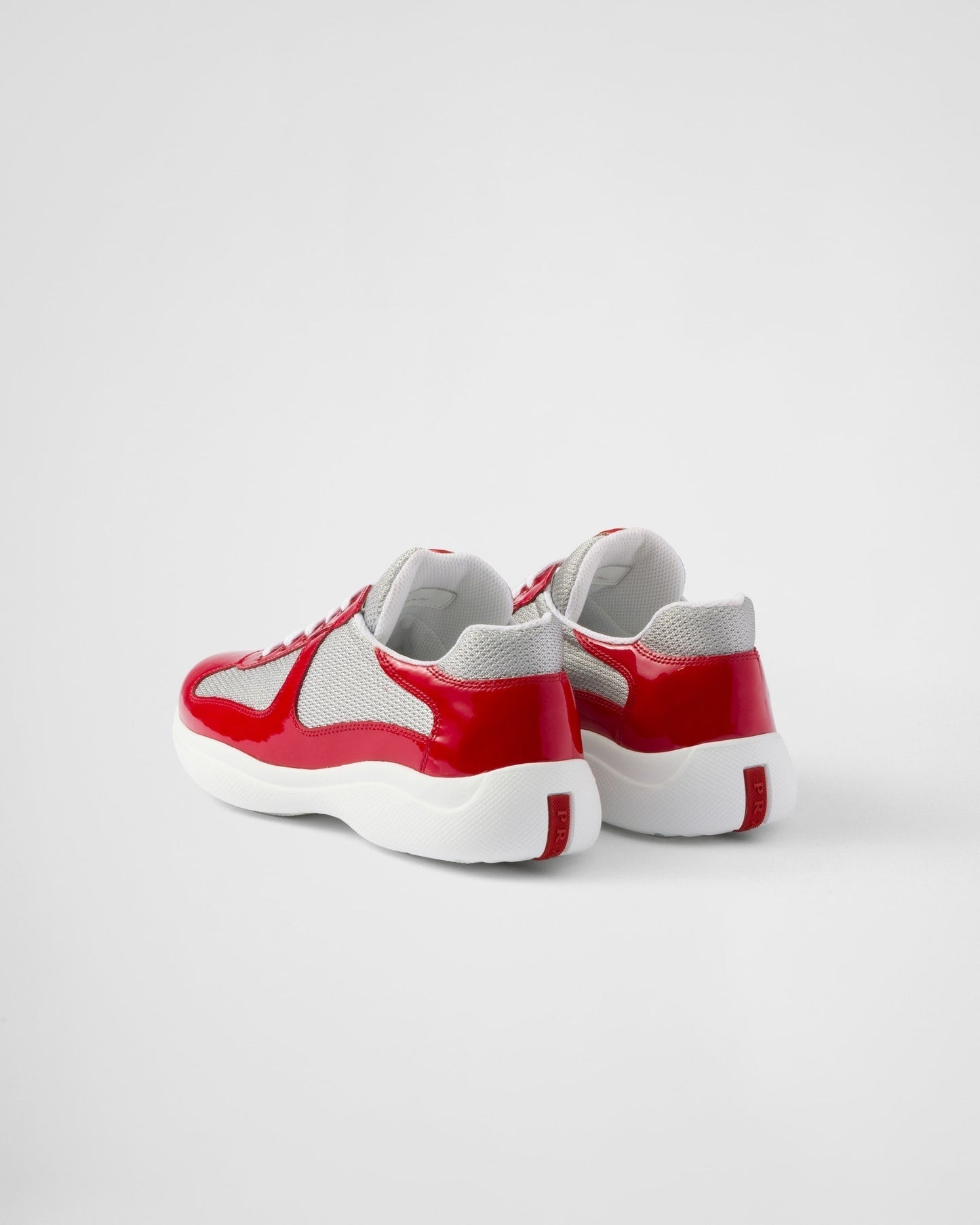 Baskets Prada America’s Cup en tissu Bike rouge