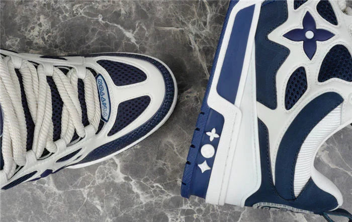 LOUIS VUITTON SKATE SNEAKER MARINE ET BLANC