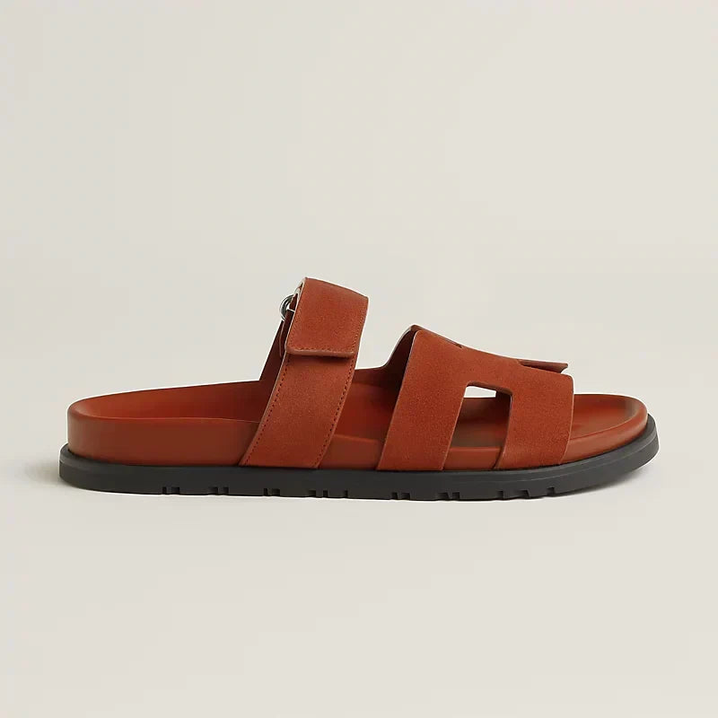 Hermes - Sandales Chypre Marron muscavado